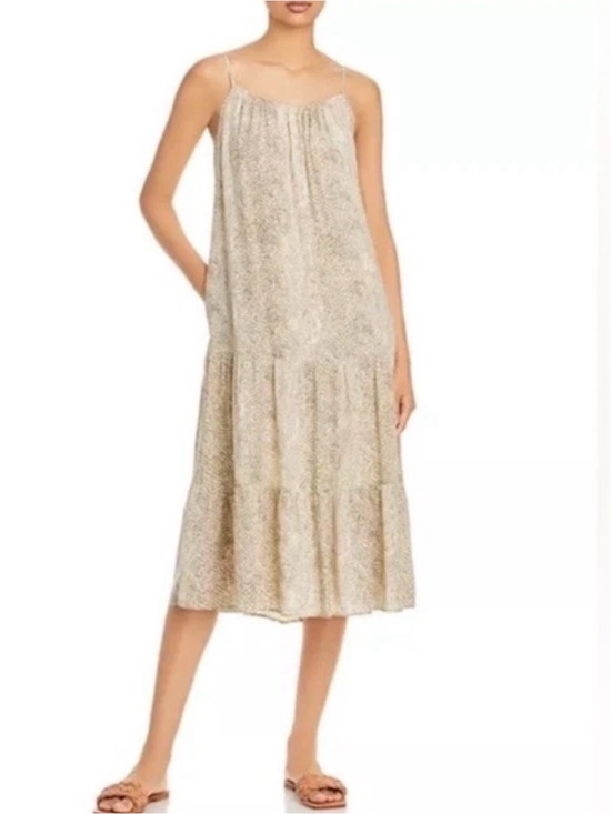 Rails Dresses & Skirts - Rails Adora Midi Dress in Cream Snakeskin Sleeveless Spaghetti Strap Size Medium